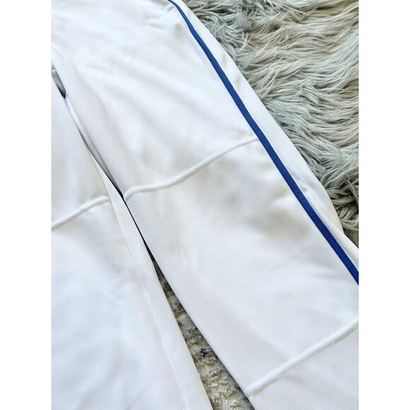 NWT Champro Baseball Pant Youth MED Triple Crown Open Botton White w Blue Stripe - Picture 3 of 6